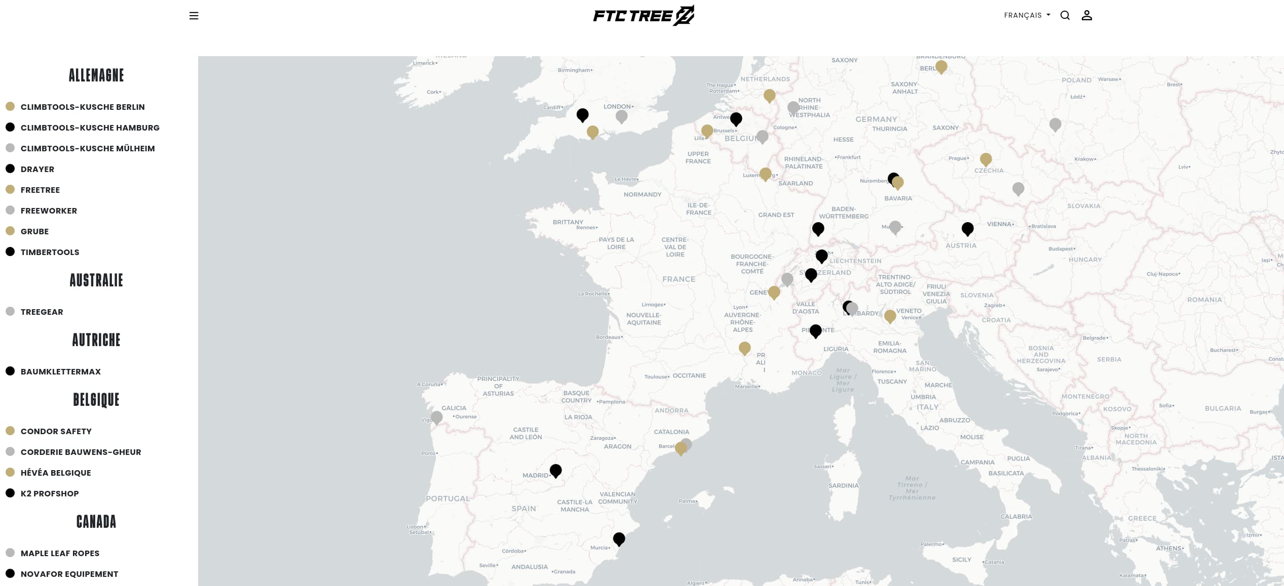 Carte intéractive des revendeurs pour Prestashop