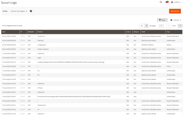 Sucuri : Protection avancée pour votre site web pour Magento 2 Sucuri : Protection avancée pour votre site web pour Magento 2